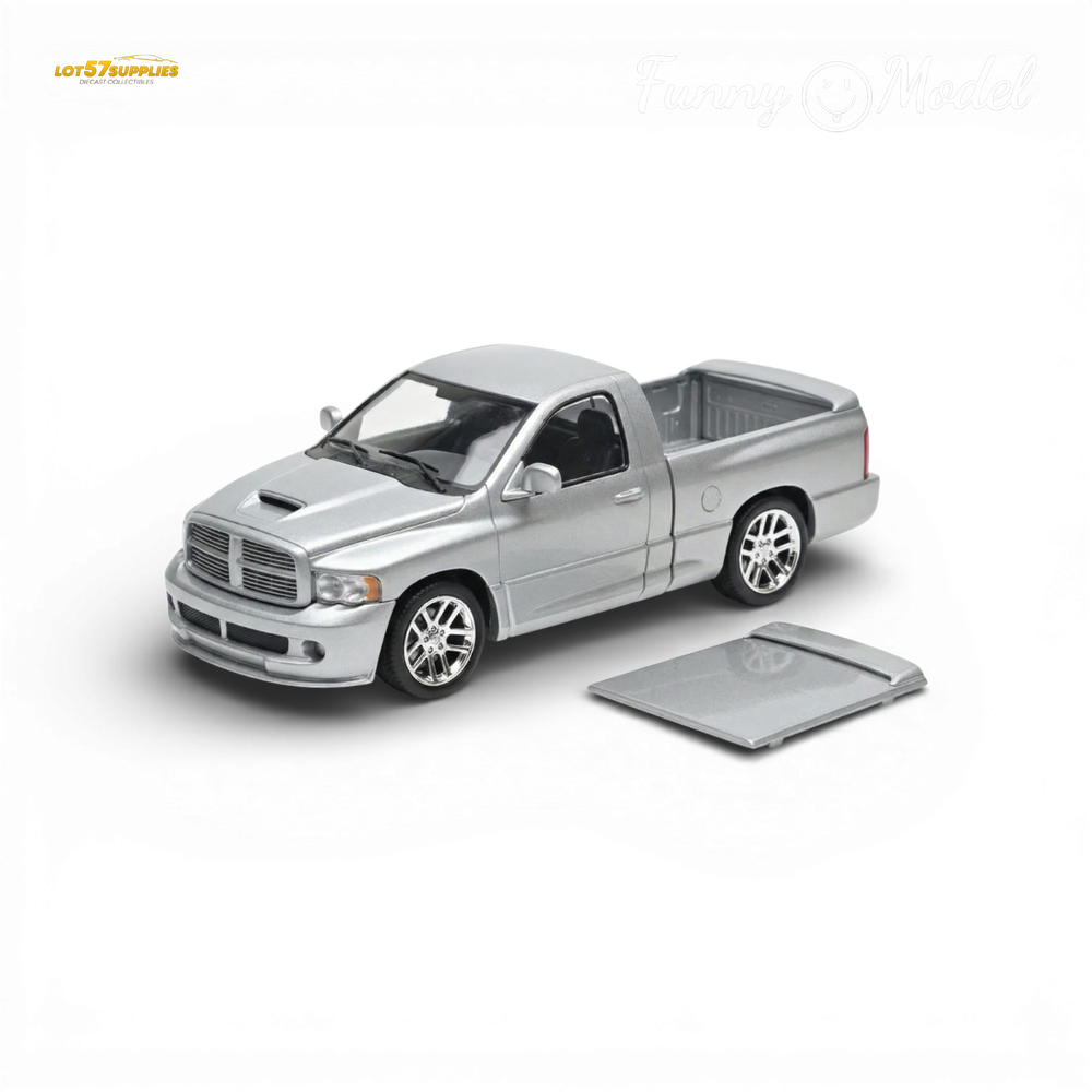 (Pre-Order) Funny Model 2004 Dodge RAM SRT-10 - Bright Silver Metallic 1:64 (ONLINE ORDER ONLY)