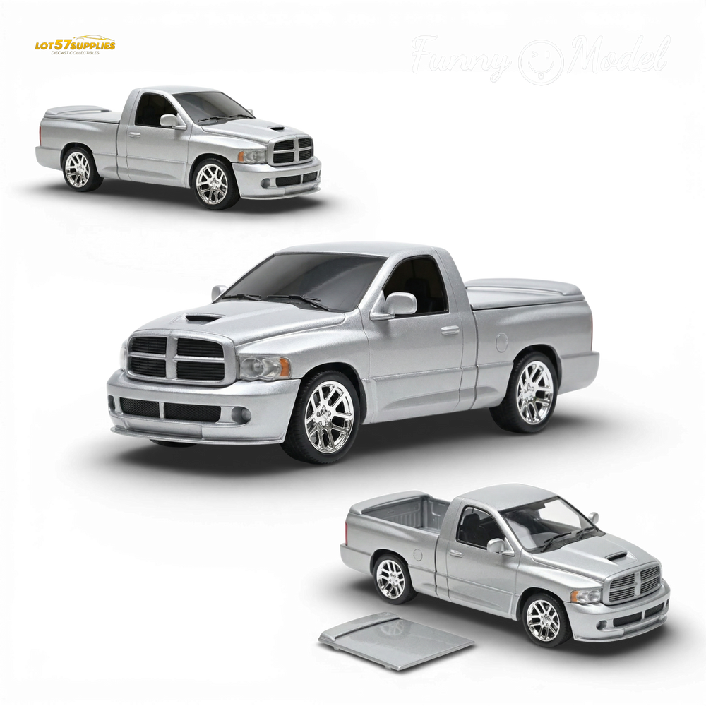 (Pre-Order) Funny Model 2004 Dodge RAM SRT-10 - Bright Silver Metallic 1:64 (ONLINE ORDER ONLY)