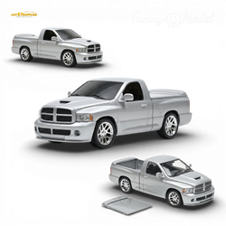 (Pre-Order) Funny Model 2004 Dodge RAM SRT-10 - Bright Silver Metallic 1:64 (ONLINE ORDER ONLY)