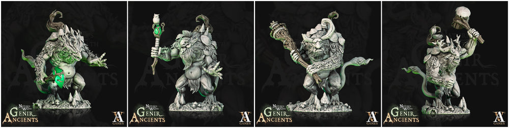 3D Printed Archvillain Games Nature's Wrath Genir Ancients - Genirheart Trolls 28mm 32mm D&D (Online Only)