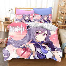 Genshin Impact Cosplay Bedding Set Quilt Covers Without Filler (Online Order Only)