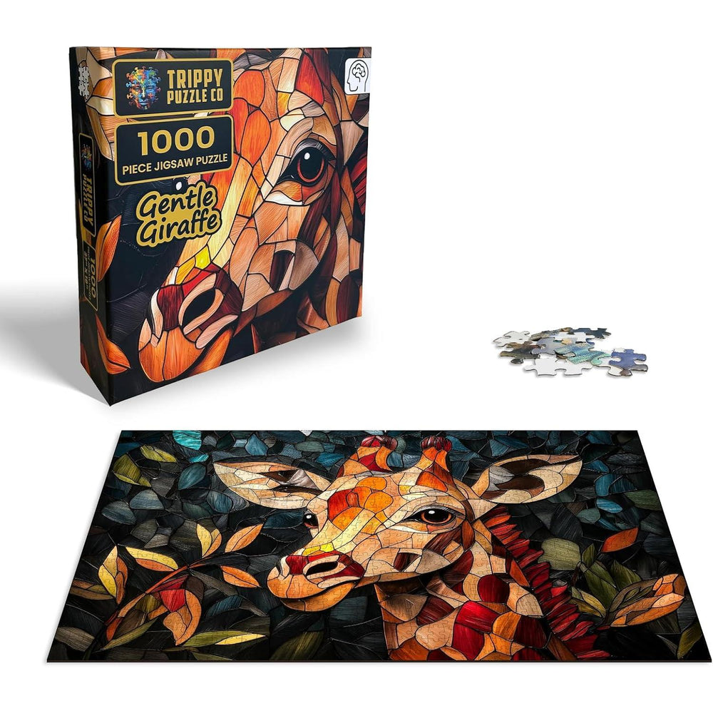 Gentle Giraffe 1000 Piece Jigsaw Puzzle Trippy