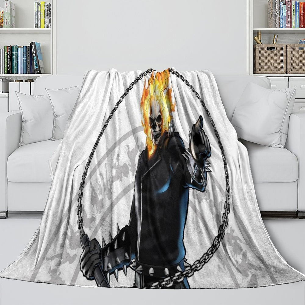 Ghost Rider Blanket Pattern Flannel Kids Room Throw (ONLINE ORDER ONLY)