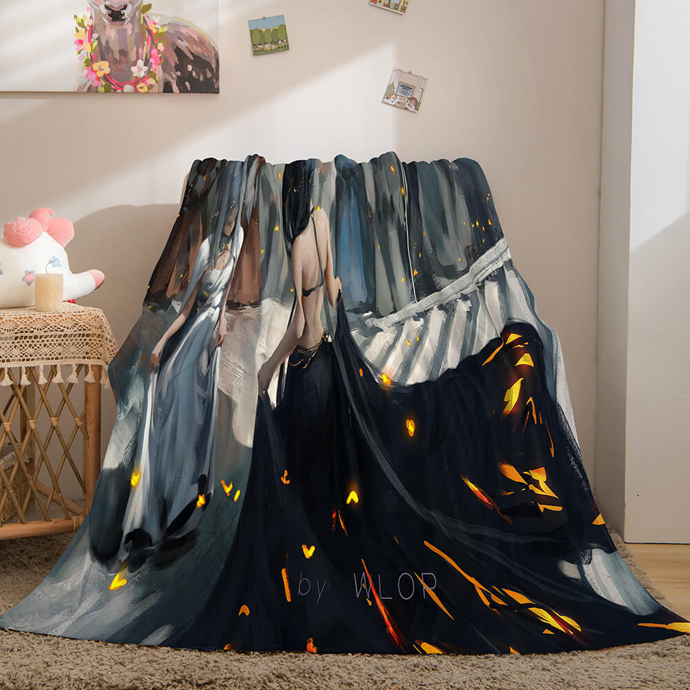 Game Ghost Blade Cosplay Flannel Fleece Blanket (Online Order Only)