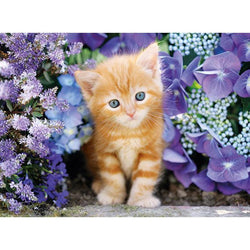 Ginger Cat in Flowers 500 Piece Jigsaw Puzzle Clementoni (ONLINE ORDER ONLY)