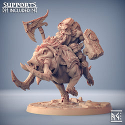 3D Printed Artisan Guild Gino on Wulf-Hog Dwarven Oathbreakers 28mm 32mm (Online Only)