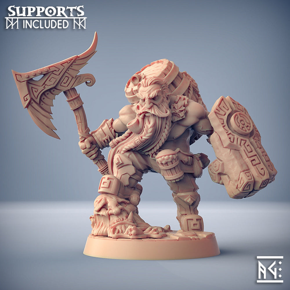 3D Printed Artisan Guild Gino Brewmaster Dwarven Oathbreakers 28mm 32mm (Online Only)