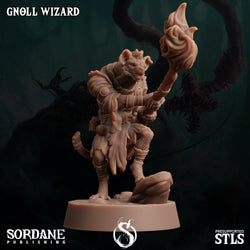 3D Printed Sordane Publishing Gnoll Wizard 28 32mm D&D (Online Only)