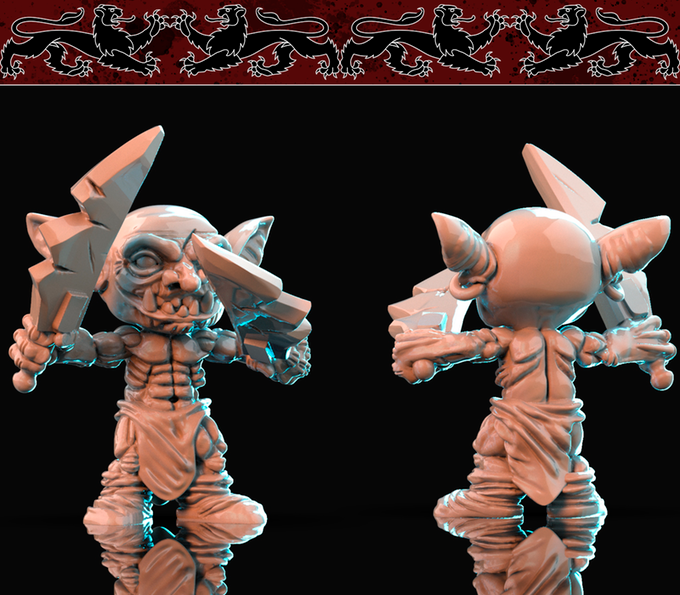 3D Printed Brayan Nafarrate Bestiary Creatures Volume 1 Goblins Set 28mm 32mm D&D (Online Only)