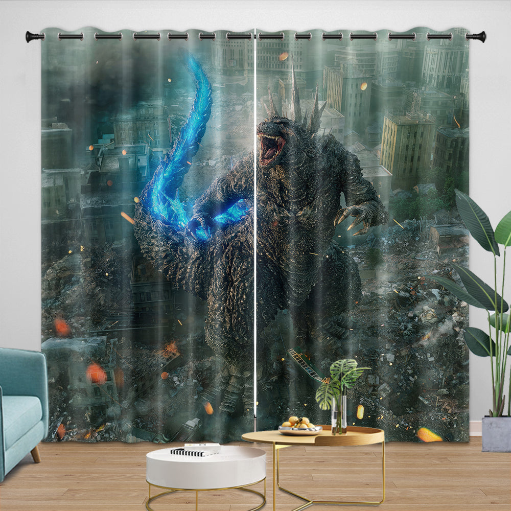Godzilla Minus One Curtains Blackout Window Drapes (Online Order Only)