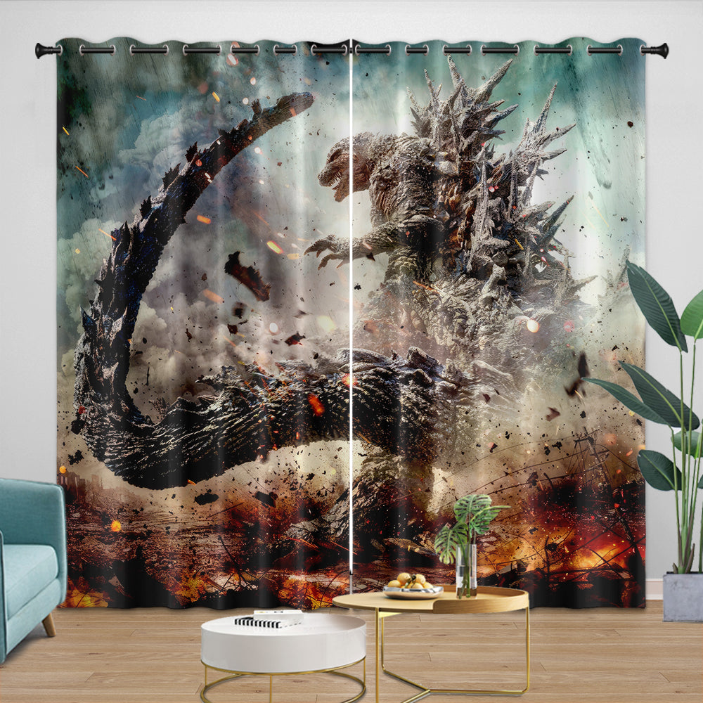 Godzilla Minus One Curtains Blackout Window Drapes (Online Order Only)