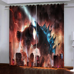 Godzilla vs Kong Curtains Blackout Window Drapes (Online Order Only)