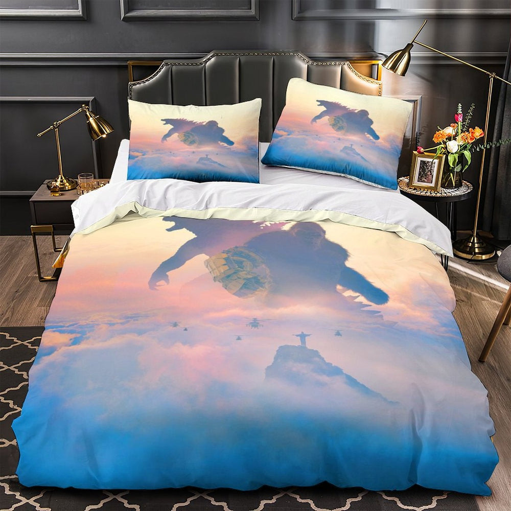 Godzilla X Kong The New Empire Bedding Set Duvet Cover Without Filler