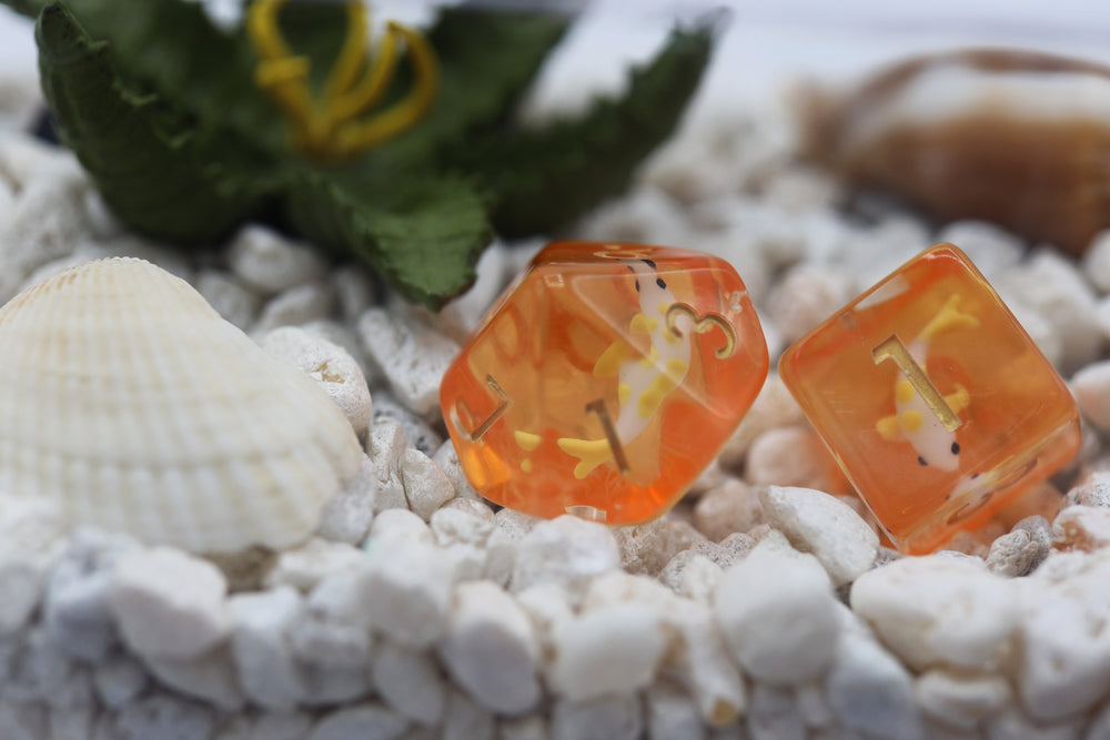Golden Koi Fish RPG Dice Set (ONLINE ORDER ONLY)