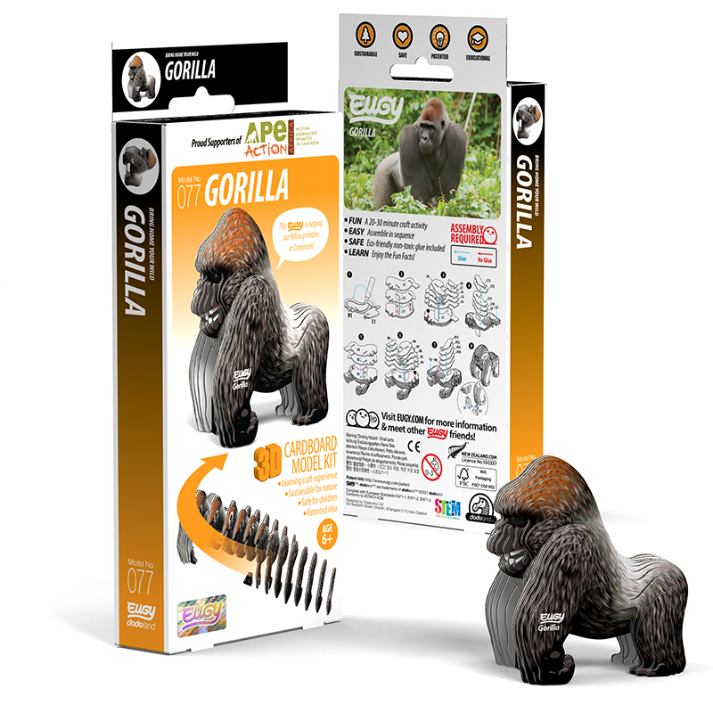 Gorilla 3D Cardboard Model Kit Eugy (ONLINE ORDER ONLY)
