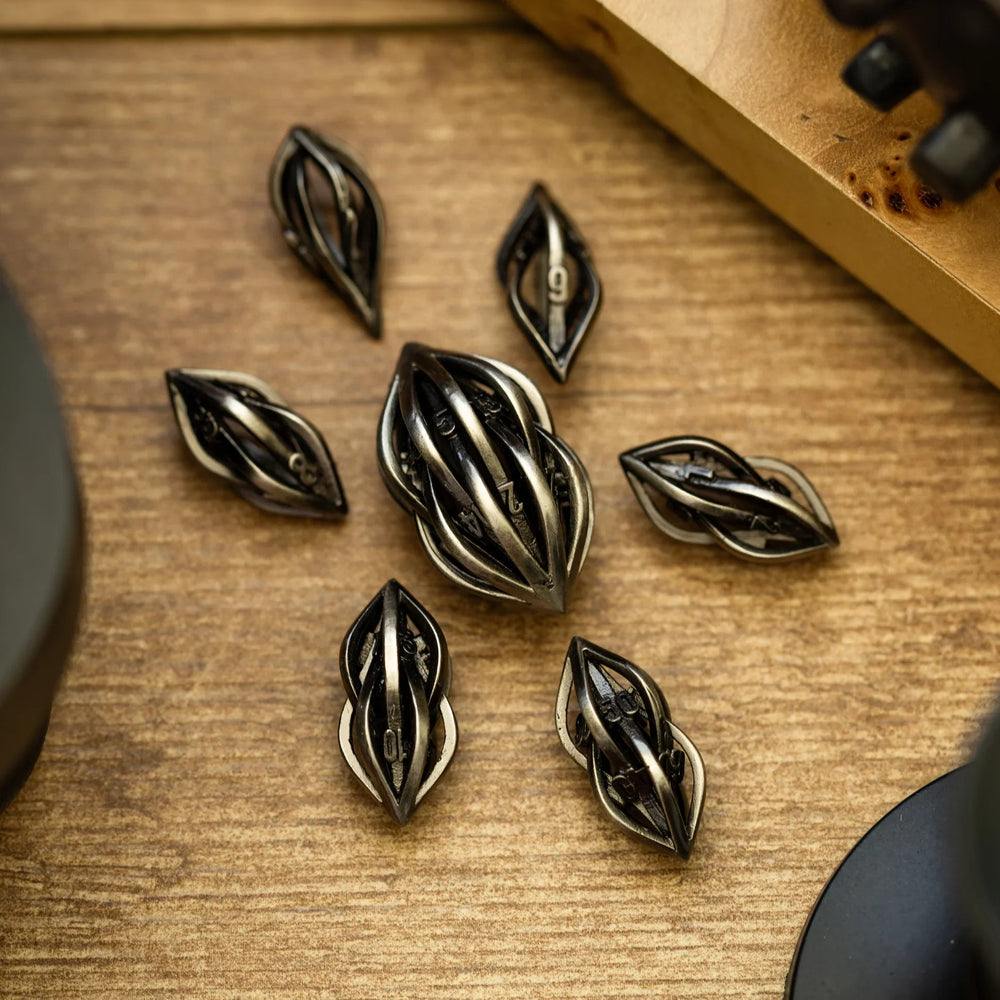 Gothic Thorn Hollow Metal DND Dice Set (ONLINE ORDER ONLY)