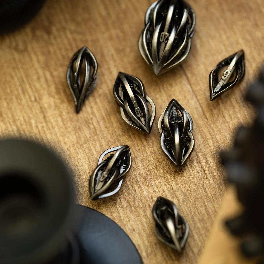 Gothic Thorn Hollow Metal DND Dice Set (ONLINE ORDER ONLY)
