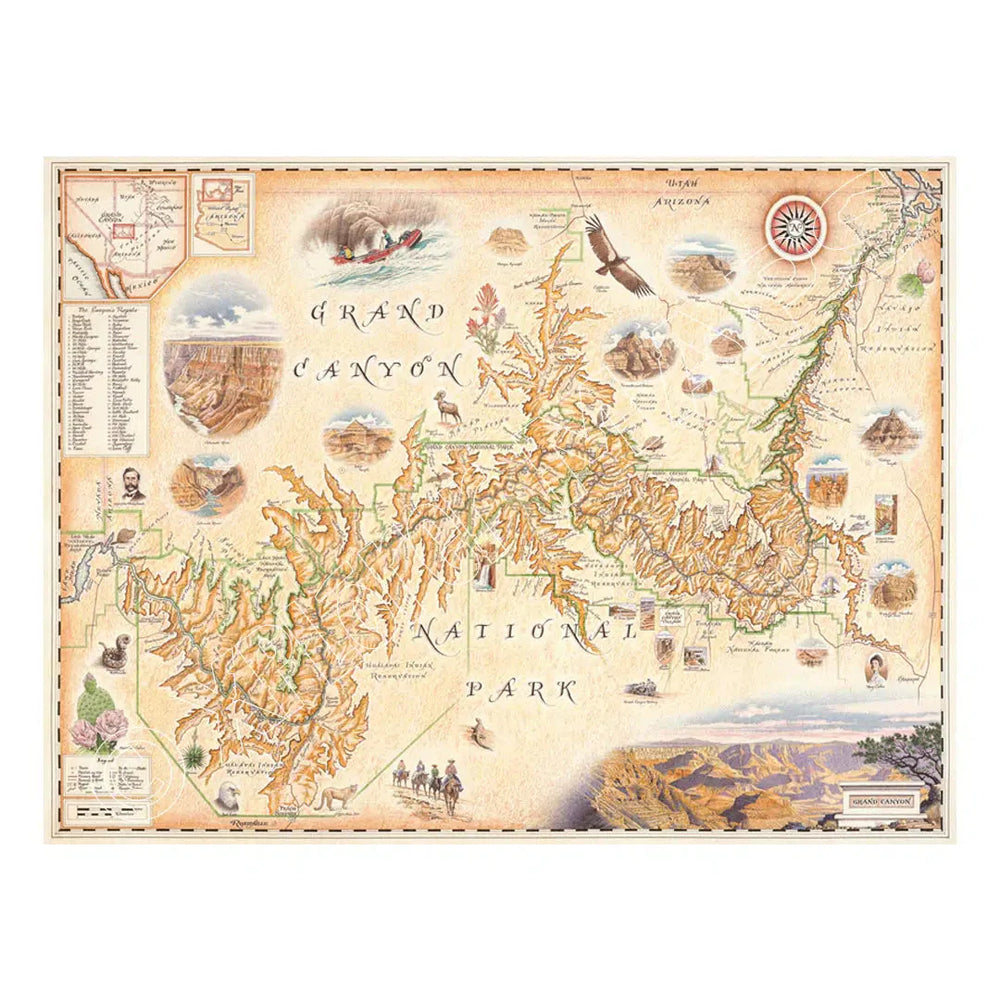 Grand Canyon National Park 1000 Piece Jigsaw Puzzle Xplorer Maps (ONLINE ORDER ONLY)