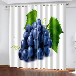 Grapes Curtains Blackout Window Treatments Drapes for Room Decoration (Online Order Only)