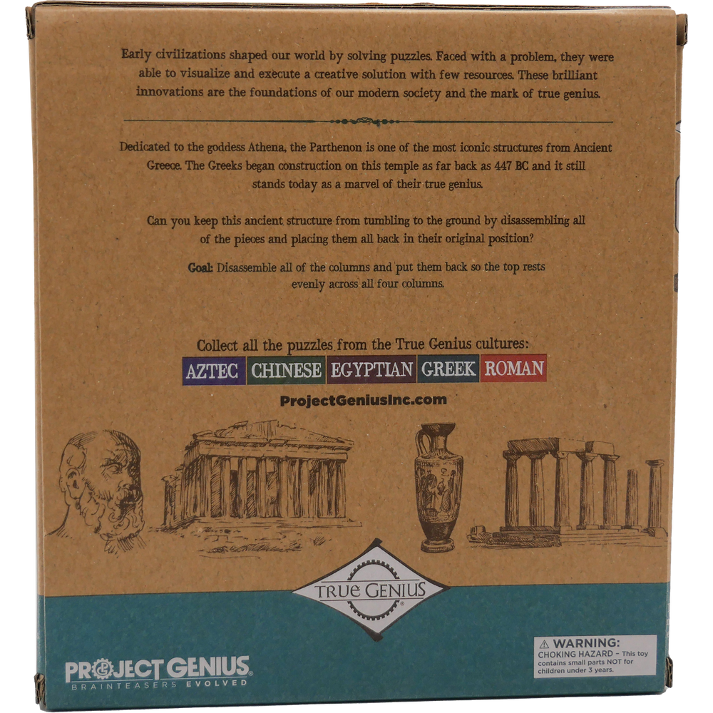 Greek Parthenon Brainteaser Puzzle True Genius (ONLINE ORDER ONLY)