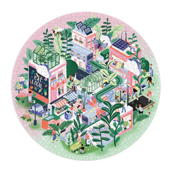 Green City 1000 Piece Round Jigsaw Puzzle Galison (ONLINE ORDER ONLY)