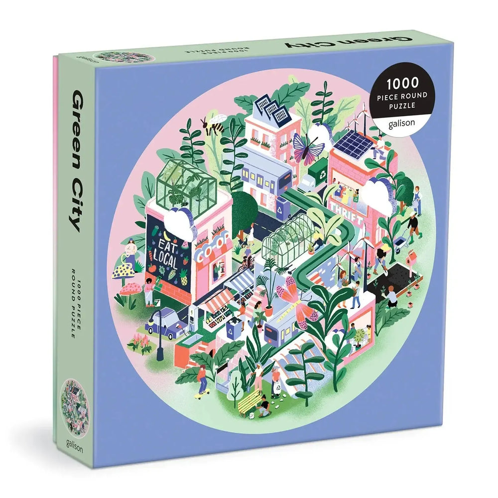 Green City 1000 Piece Round Jigsaw Puzzle Galison (ONLINE ORDER ONLY)