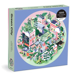Green City 1000 Piece Round Jigsaw Puzzle Galison (ONLINE ORDER ONLY)