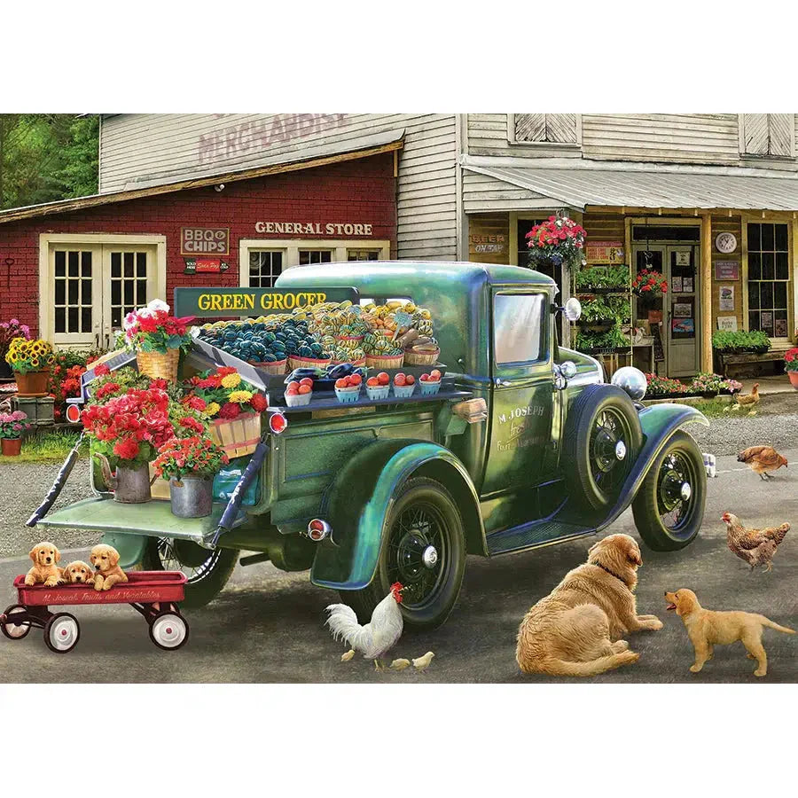 Green Grocer 35 Piece Tray Jigsaw Puzzle Cobble Hill (ONLINE ORDER ONLY)