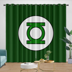 Green Lantern Curtains Pattern Blackout Window Drapes (ONLINE ORDER ONLY)