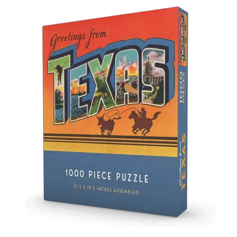 Greetings from Texas 1000 Piece Jigsaw Puzzle Gibbs Smith (ONLINE ORDER ONLY)
