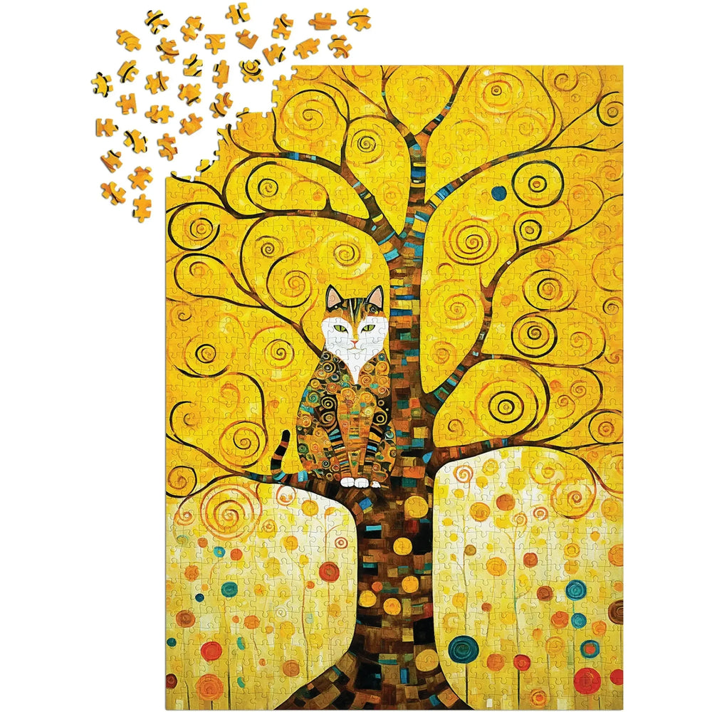 Gustav Klimt's Cat in the Tree of Life 1000 Piece Jigsaw Puzzle Enjoy (ONLINE ORDER ONLY)