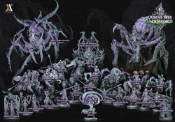 3D Printed Archvillain Games Dark Elves Divine The Queen's Web Underworld 28 32mm D&D (Online Only)