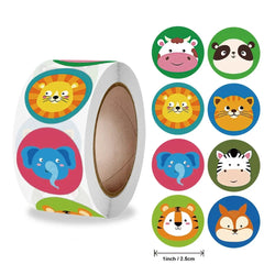 Stickers 500 Pcs/roll Teacher Rewards And Encourages Children Toys Cute Animal Stickers Sealing Stickers (ONLINE ORDER ONLY)