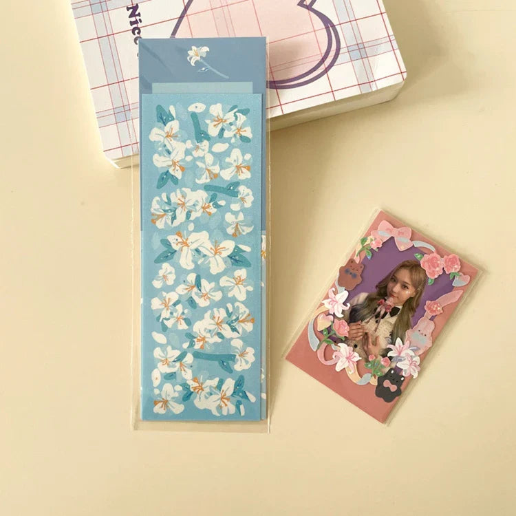 Beautiful Lily Flower Sticker Idol Card DIY Scrapbooking Decorative Sticker DIY Diary Album Stick Label Korean Kawaii Stationery (Online Order Only)