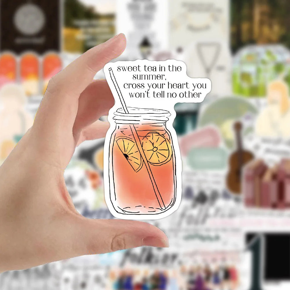 10/30/50PCS Alison Swift Taylor Folk Song Graffiti Stickers Aesthetic Motorcycle Laptop Guitar Phone Diary Waterproof Sticker (Online Order Only)