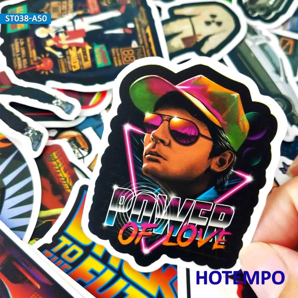 50pcs Classic Movie Back To The Future Mixed Sticker Pack (ONLINE ORDER ONLY)