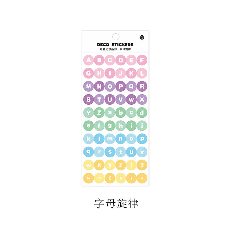 Colorful Fantasy Series Sticker Scrapbooking Decorative Sticker DIY Diary Album Stick Label INS Kawaii Stationery (ONLINE ORDER ONLY)