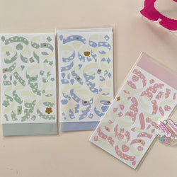 Korean ins Hot Stamping Love Ribbon Stickers Hand Account Decor DIY Collage Material Stationery Sticker Diary Album Decoration (ONLINE ORDER ONLY)