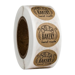 100-500pcs Kraft Paper Hand Made Stickers "bakery" Scrapbooking For Cookie Boxes Seal Labels Sticker Cute Stationery (Online Order Only)