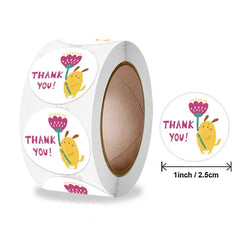 Round Sunflowe Stickers 500pcs Paper Adhesive Labels For Festival, Baby Shower Party Decorative Envelope Seal Gift Wrap (ONLINE ORDER ONLY)