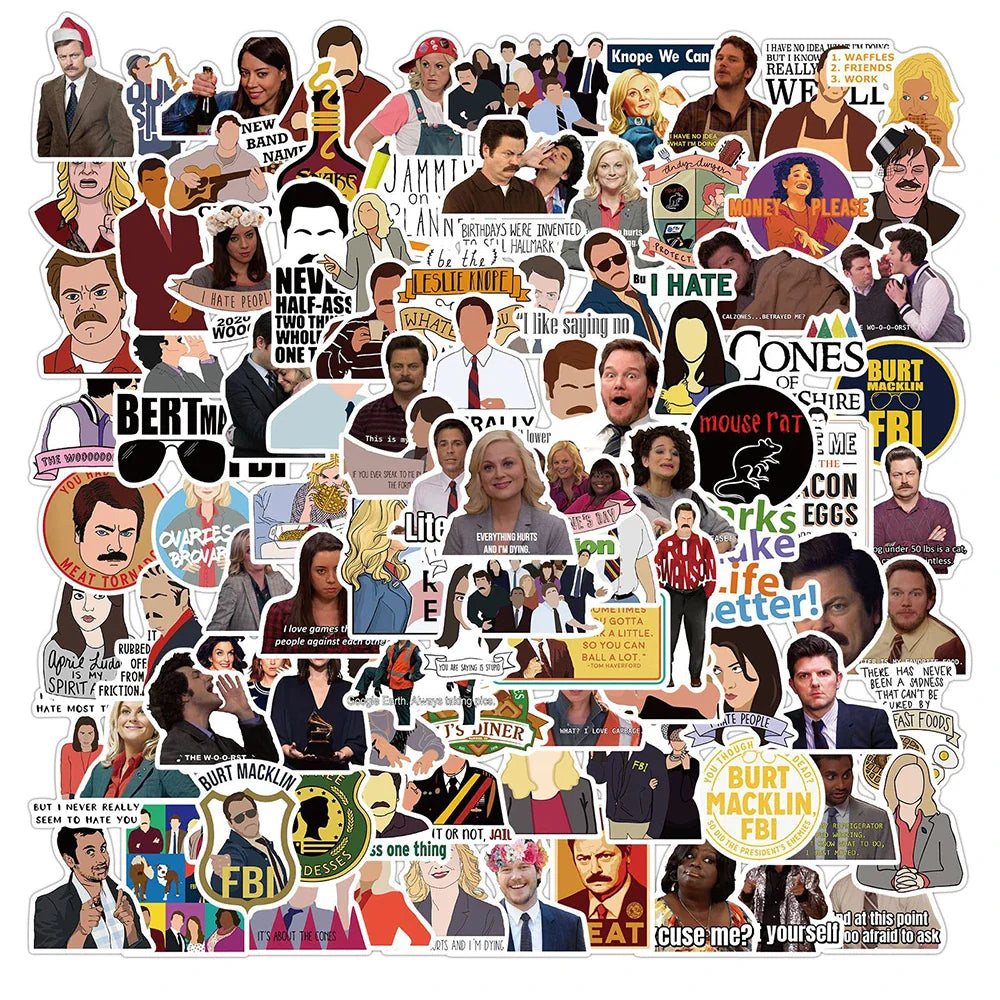 Parks and Recreation TV Show Sticker Packs (ONLINE ORDER ONLY)