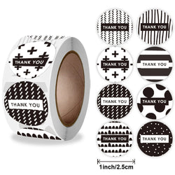 Thank You Stickers Labels Seals Thank You For Supporting My Small Business Stickers Roll Round Kraft Pink Black Labels (ONLINE ORDER ONLY)