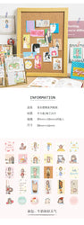 60Pcs/lot Retro Sweet Girl Stickers Scrapbooking Decorative Sticker DIY Diary Album Stick Label Kawaii Stationery (ONLINE ORDER ONLY)