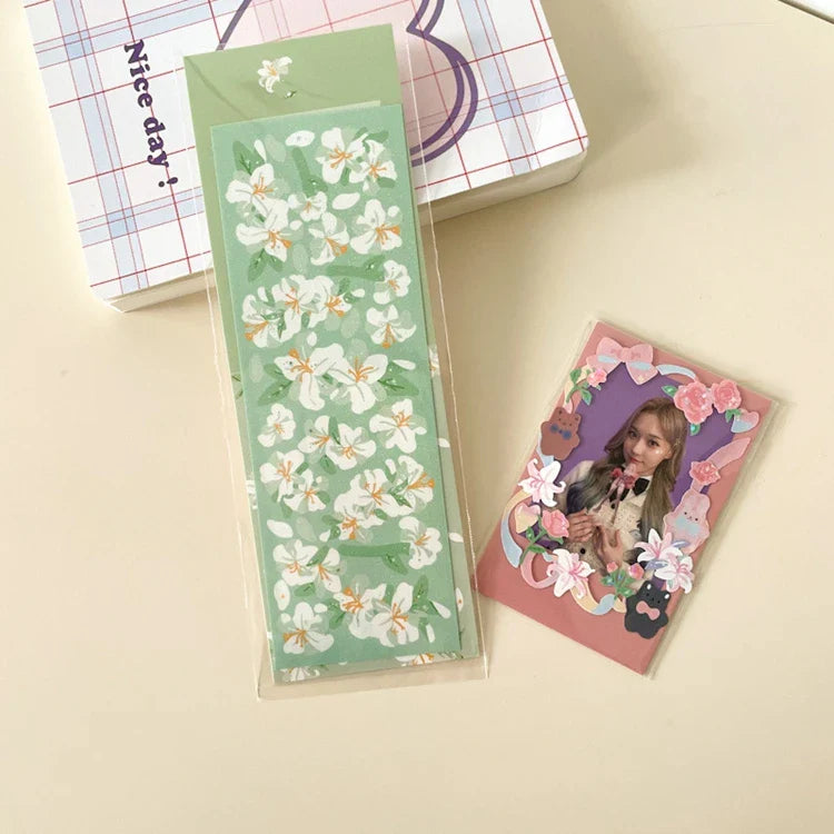 Beautiful Lily Flower Sticker Idol Card DIY Scrapbooking Decorative Sticker DIY Diary Album Stick Label Korean Kawaii Stationery (Online Order Only)