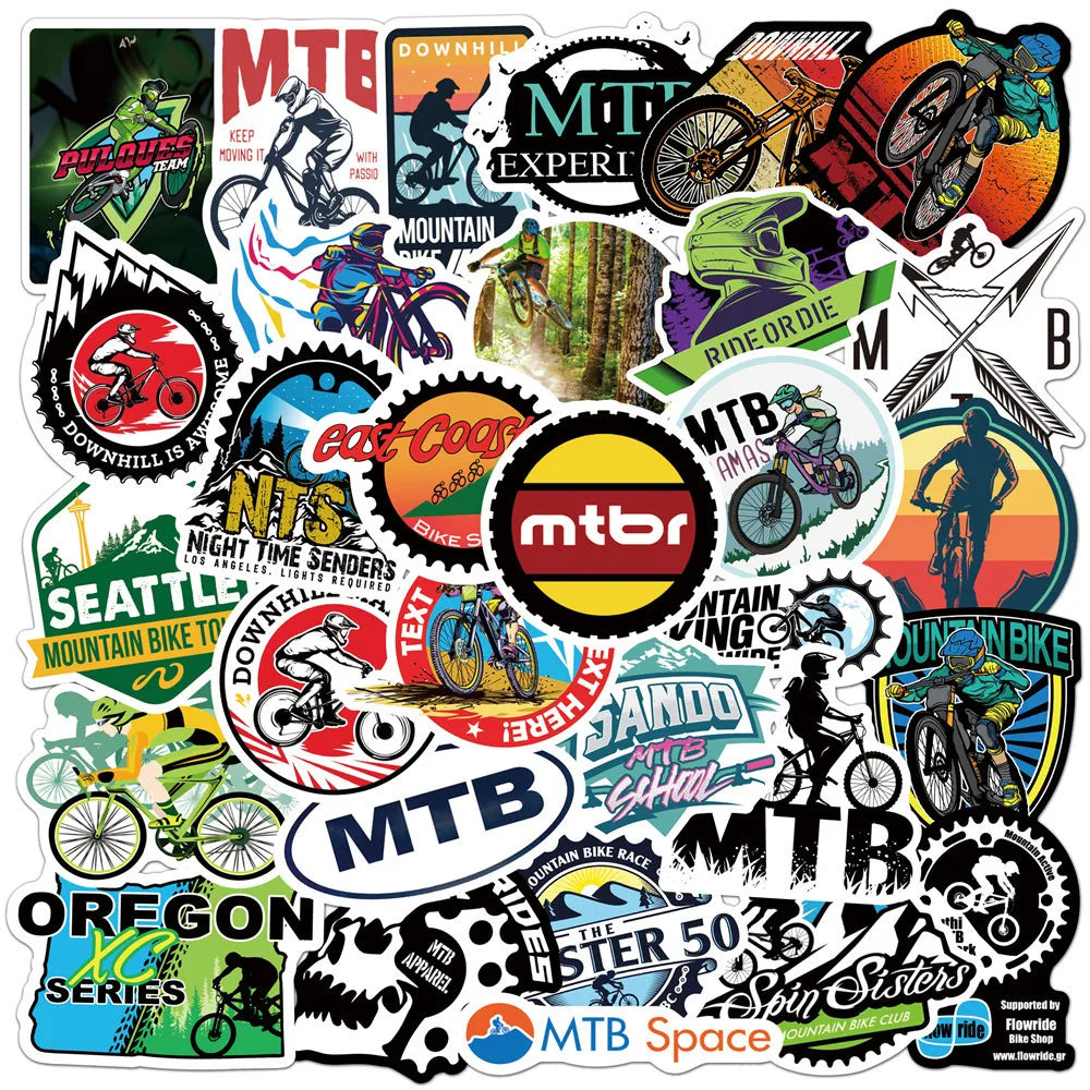 Anime Mountain Bike Graffiti Stickers Waterproof Decals for Laptop, Guitar, Luggage, Skateboard, Car, Kids Toys (Online Order Only)