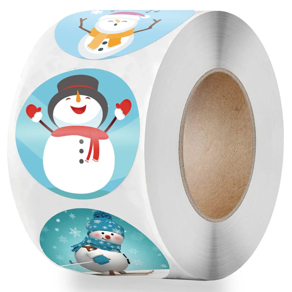 100-500PCS Merry Christmas Santa Claus Sticker Decor DIY Wrapping Gift Decoration Xmas Kids Thank You Seal Label 1inch (Online Order Only)