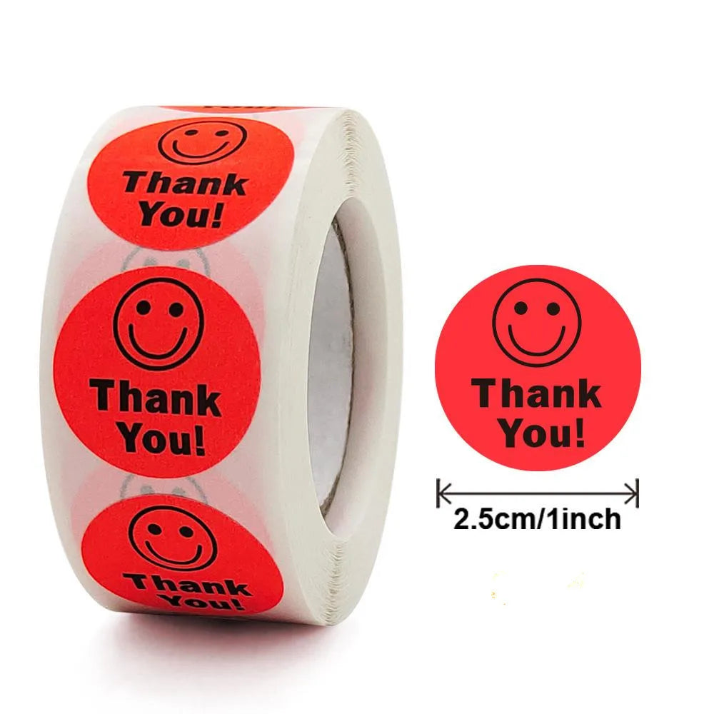 Smile Face Sticker 500 Pcs/roll For Kids Reward Sticker Yellow Dots Labels Happy Smile Face Expression Sticker Kids Toys (ONLINE ORDER ONLY)