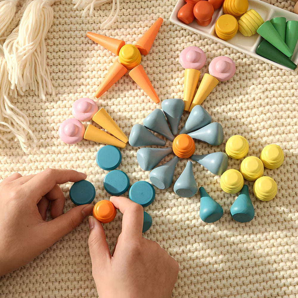 Rainbow Wooden Loose Pieces (ONLINE ORDER ONLY)