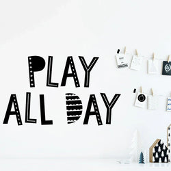 Scandi Play All Day Wall Decal Kids Room Decor (ONLINE ORDER ONLY)
