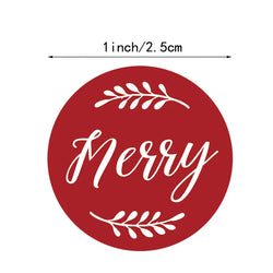 100-500pcs Merry Christmas Handmade Sticker Card Box Package Thank You Seal Label Wedding Party Supplies (Online Order Only)
